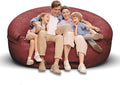 Bean Bag Chair for Adults 6FT,Soft Removable Cover for Teens/Girls Bedroom,Fluffy Giant Round Floor Beanbag Lounger Chairs (No Filler,Claret)