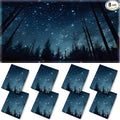 8 Pcs Fluorescent Light Covers - 4 x 2 Feet Covers for Ceiling Lights, Magnetic Light Filters for Classroom, Office, Hospitals, Home (Forests & Starry Sky-2)