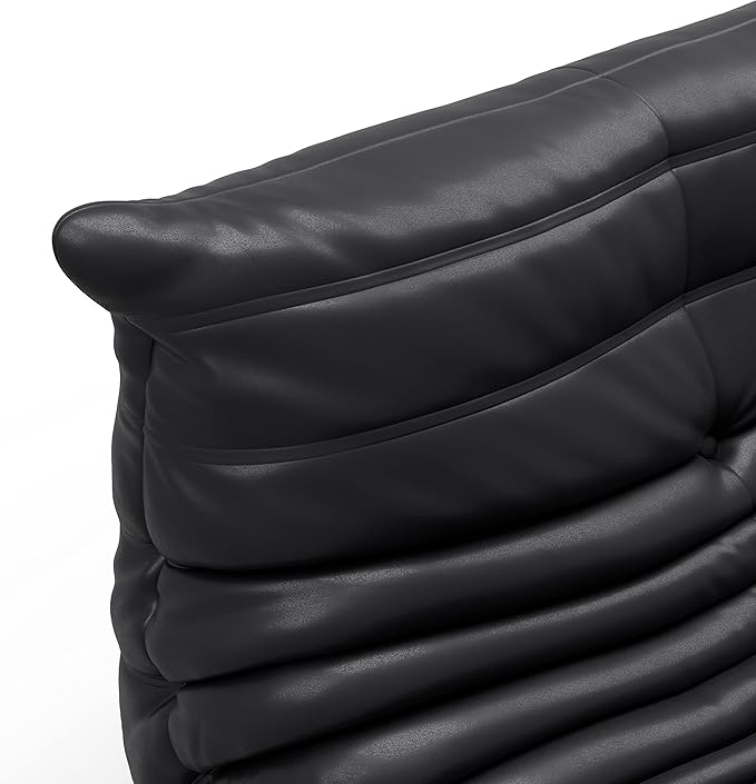 cebihy High-end Uncompressed Fireside Togo Chair, Bean Bag Chair, Foam Floor Sofa, Soft Lazy Lounge Sofa Couch, Armless Faux Leather Big Beanbag Accent Chairs for Living Room Bedroom Dorm Office