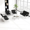 Kinfant Waiting Room Chair- Office Reception Furniture with Armrest and PU Leather Cushion, Office Guest Chair for Waiting Room Airport Hospital Bank Lobby, Black (6 Seat)