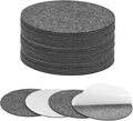 30-Pack Lamp Base Felt, 5 Inch Dia. 2mm Thick Self Adhesive Round Fabric Felt Pads for Lamp/Furniture/DIY, Non-Slip Fiber Backed Patch Circles with Adhesive Backing [Grey]
