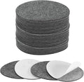 30-Pack Lamp Base Felt, 4 Inch Dia. 2mm Thick Self Adhesive Round Fabric Felt Pads for Lamp/Furniture/DIY, Non-Slip Fiber Backed Patch Circles with Adhesive Backing [Grey]