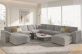 EASE MOOSE Oversized L Shaped Sectional Modular Sofa,Large U Shaped Sectional Couch Wide Deep Seat Modular Cloud Couch,Removable Cover