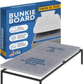 Greaton, Premium 38mm Split Wood Bunkie Board Twin XL Size Bed - 2-Piece Under Mattress Support Board, Fully Assembled, Fabric Ventilation Cover - Replaces Wooden Slats or Box Spring for Bed Frames