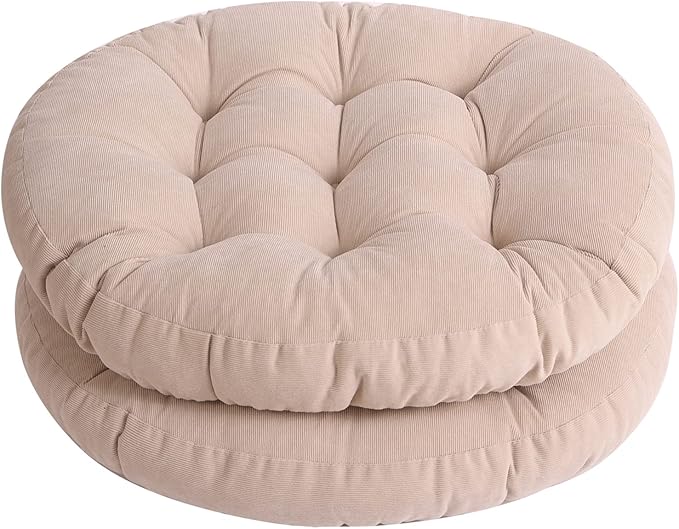 Tiita Outdoor Cushions Square Floor Pillow Thicken Tufted Seat Pad Large Floor Cushion for Yoga Meditation Living Room
