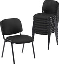 Black Comfort Office Waiting Room Stackable Chairs no Arms, Mesh Ergonomic Reception Chairs Set of 15, Conference Desk Guest Chair for Meeting Room, Lobby, Events, Hall