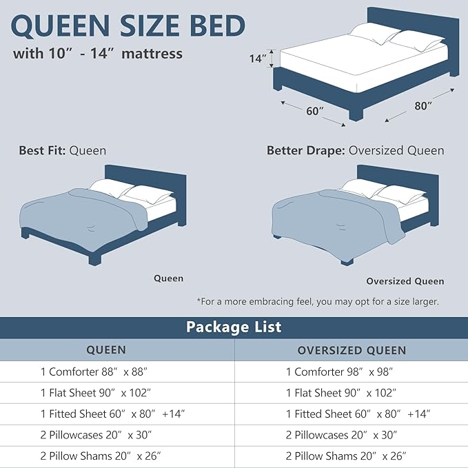 CozyLux Queen Comforter Set Oatmeal - Bed in a Bag Queen Size 7 Pieces, Luxury Soft Bed Set for All Seasons, Bedding Set with Down Alternative Comforter, Sheets, Pillowcases & Shams
