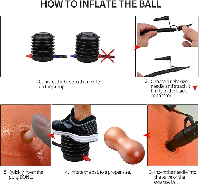 INPANY Peanut Ball - Anti Burst Exercise Ball for Labor Birthing, Physical Therapy for Kids, Core Strength, Flexible Seating, Home & Gym Fintness, Sensory Chair Wiggle Seat for Boys and Girls