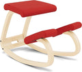 Varier Variable, The Original Kneeling Chair, Ergonomic Chair, Natural/Red, 10 Year Warranty, Design by Peter Opsvik