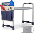Tovve Upgraded Garden Kneeler and Seat with Thicken & Widen Soft Kneeling Pad, Heavy-Duty Foldable Garden Stool with Large Garden Tool Bag, Portable Garden Bench Gardening Gifts for Women, Seniors