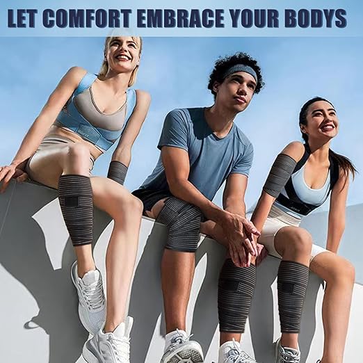 Zuscot 1 Pcs Hamstring & Thigh Compression Wrap, Adjustable Thigh Compression Brace, Quad Support for Men and Women, Versatile Compression Bandage for Knee, Calf, Arm