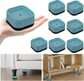 Kvoike 4 Pack Furniture Risers, Adjustable Bed Risers Heavy Duty Stackable Bed Raisers for Table Desk Couch Chair Sofa Cabinet Bed Legs Lift Height 1"