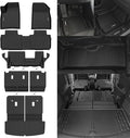 Naibeve Floor Mats for 2017-2023 GMC Acadia 7 Seats Bench Seats - All Weather Floor Mats Cargo Mat 2nd & 3rd Row Backrest Mats