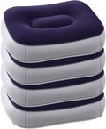 BrightRow 4 Pack Inflatable Stadium Seat Cushion with Built-in Pump, 15 x 12 x 5.9 Inches Self-Inflating Booster Stadium Seats Bleacher Seat Chair Cushion for Airplane Backpacking Sports Camping