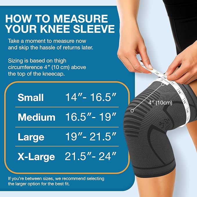 UFlex Athletics Compression Knee Brace for Women & Men Knee Sleeves Support for Sports, Running, Weightlifting, Arthritis, Meniscus Tear, ACL, Hiking, Recovery Support & Fitness