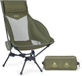 MellowCamp High Back Camping Chair, Oversized Comfort Design Collapsible Camp Chair with Pillow (Green)