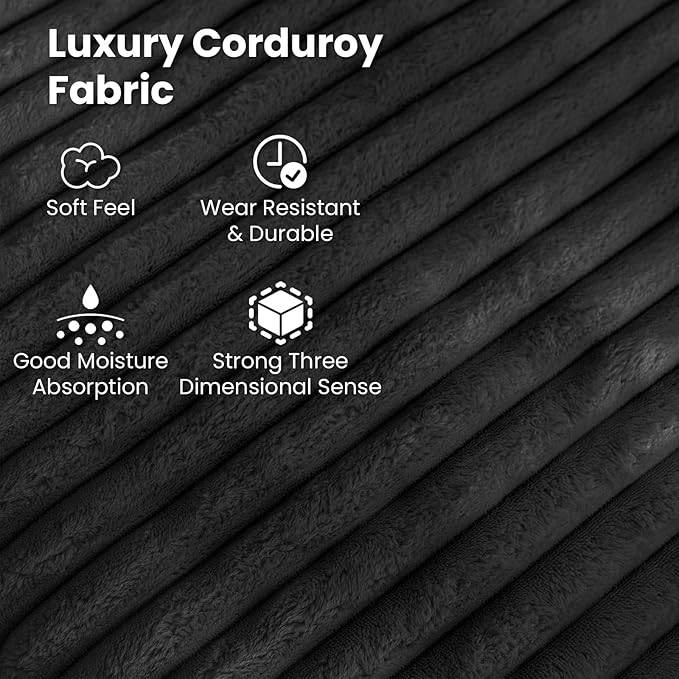 tantohom Folding Sofa Bed, Convertible Sleeper Chair with Pillow Foldable Mattress with Back Support,Space-Saving Sofa for Living Room,Bedroom (Black)