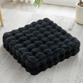 JKMAX 22 inches Floor Pillow for Adults - Large Meditation Cushion with Thick Foam & Soft Tufted Cover - Premium Outdoor Square Floor Cushion Seat - Yoga Pillows for Sitting On Floor - Black