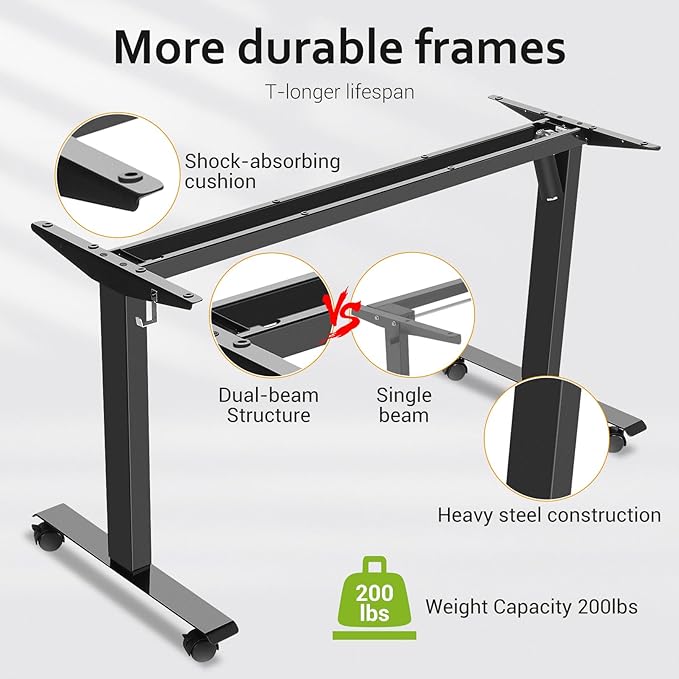 farexon Electric Standing Desk Adjustable Height, 71 x 28 Inch Sit Stand up Desk with Large Mouse Pad, Double Metal Hook,4 Wheels,4 Memory Preset Heights Home Office Computer Desk,Oak Grey