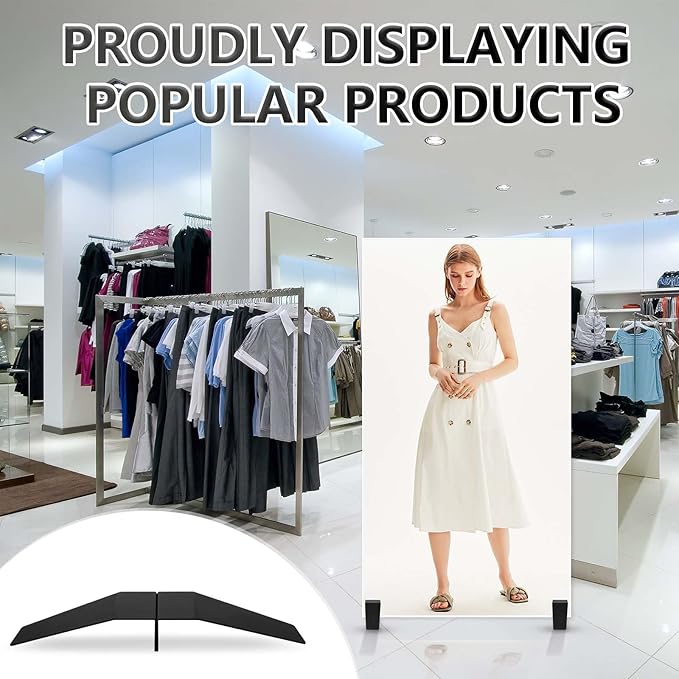 16 PCS - 4 SETS Spider Feet Board Sign Holder Base, Adjustable Floor Mount Standing Foam Board Display Sign Stand, Heavy Duty Metal Outside Stand for Store Your Board & Display Show (Base Only)
