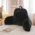 Aimuan Reading Pillow Bed Rest Wedge Large Adult Backrest Pillow with Arms Back Support for Sitting Up in Bed Cushion Incline Rest Sleeping Snoring Pillow, Black Large