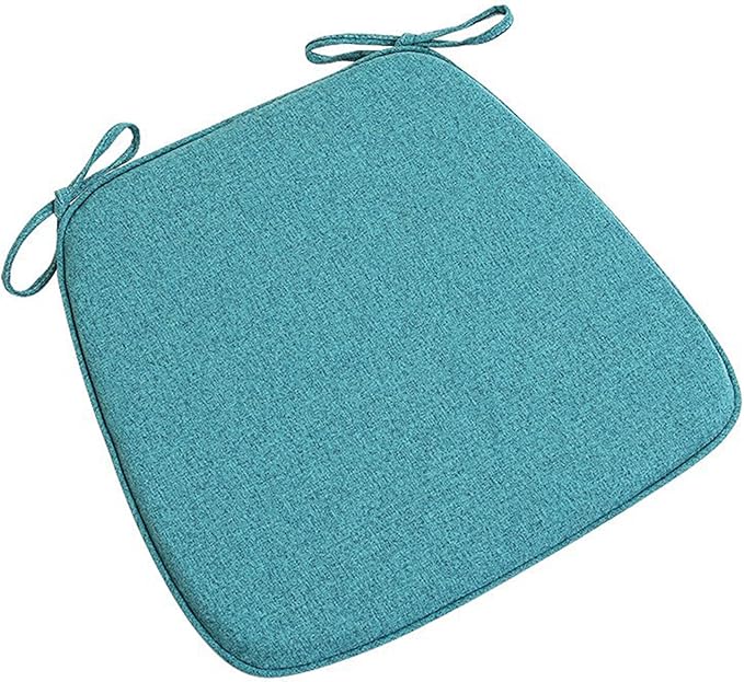 Chair Pads with Ties 18x17, Memory Foam Kitchen Chair Cushions with Ties 18 Inch, Non Slip Chair Pads for Dining Chairs Set of 2 4 6, Seat Cushions Covers Washable and Removable with Zipper,D,2