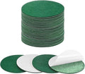 30-Pack Lamp Base Felt, 3.5 Inch Dia. 2mm Thick Self Adhesive Round Fabric Felt Pads for Lamp/Furniture/DIY, Non-Slip Fiber Backed Patch Circles with Adhesive Backing [Green]