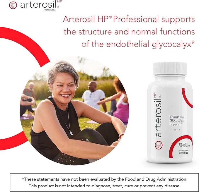 Calroy Health Sciences Arterosil HP Professional - Endothelial Glycocalyx Support - Heart Health Support - Artery Health Support - Circulation Support – MonitumRS® Rhamnan Sulfate - Monostroma Nitidum