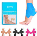 OK TAPE Precut Kinesiology Ankle Tape, 10 Pcs, Pain Relief, Prevent Ankle Sprain, Provide Support for Ankle Ligament, Elastic Athletic Tape, Breathable K Tape for Daily use - Blue