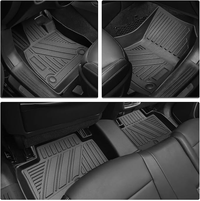 Compatible for 2019-2025 Infiniti QX50 Floor Mats Full Set / 2022-2025 Infiniti QX55 Floor Mats All Weather TPE Protection for QX50 Accessories QX55 Accessories