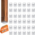 36pcs Square Chair Leg Floor Protectors, Felt Furniture Pads for Hardwood Floors, Silicone Chair Leg Covers to Protect Wood Tile Floors, Floor Protectors for Chairs, Not Fall Off, Clear, X-Small