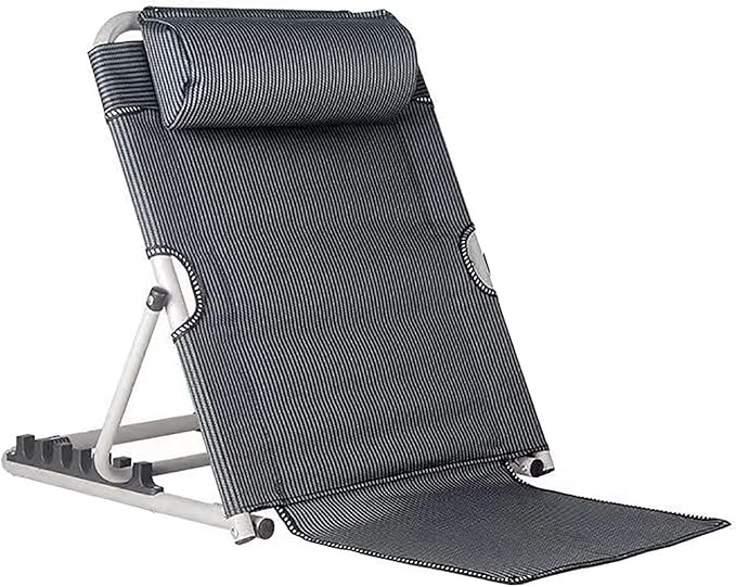 Jarler Bed Backrest Adjustable Chair - Lifting Folding Bed Back Rest Support Resting Reading Seating Beach, 6 Degree Sit-up Folding Wedge for Elder Disability (Oxford Cloth, Black)