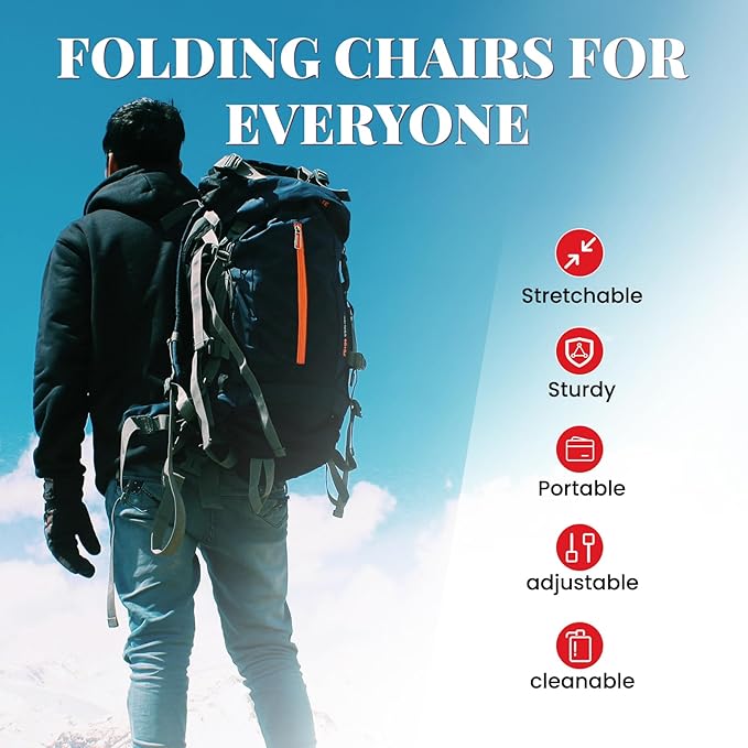 FXKS 2 Pack Portable Telescoping Stools Collapsible Stool with Cushion,Retractable Foldingstool Max Load Capacity 400lbs, Portable Collapsible Stools for Camping Hiking Outdoor BBQ Rainbow-Red