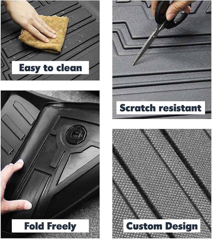 Compatible for 2019-2025 BMW X7 Cargo Liner & Backrest Mats All Weather TPE Mat 2nd Row and 3rd Row Seat Back Cover for 2019-2025 BMW X7 Accessories