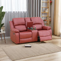 A Ainehome Living Room Furniture Set Leather Recliner Sofa Set Loveseat Chair Furniture Sofa Set for Living Room/Small Space/Rv/House/Office/Theater Seating (A-Red Leather, Loveseat)