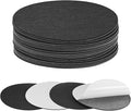 20-Pack Lamp Base Felt, 6.5 Inch Dia. 2mm Thick Self Adhesive Round Fabric Felt Pads for Lamp/Furniture/DIY, Non-Slip Fiber Backed Patch Circles with Adhesive Backing [Black]