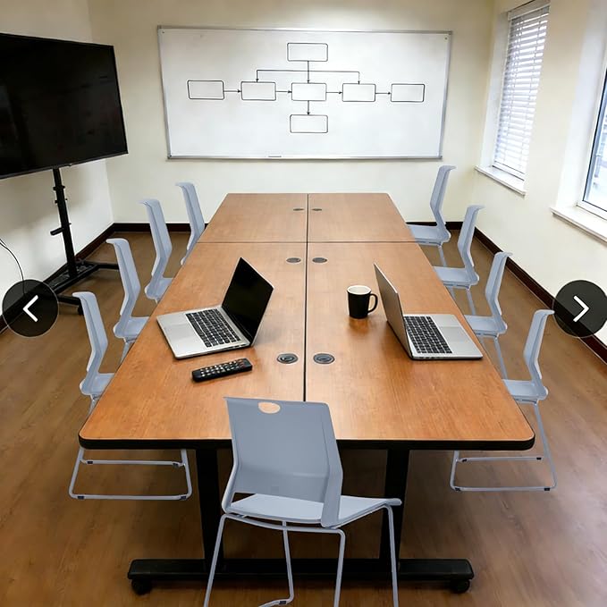 Grey Stacking Chairs Set of 4, Modern Stackable Office Chairs with Wide Plastic Seat & Metal Sled Base for Waiting Room Break Room Conference Church Banquet Lobby