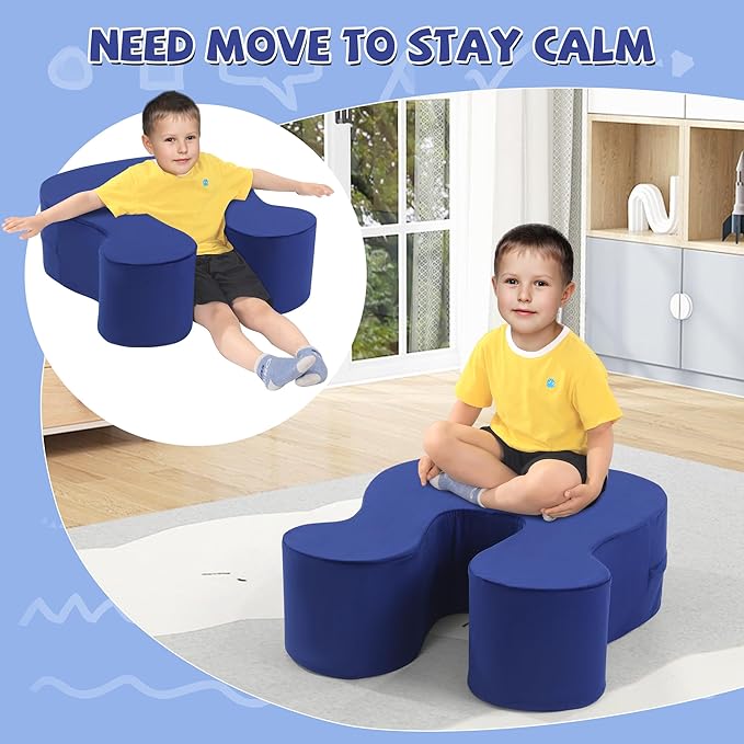 BALAPET Soft Squeeze Sensory Seat for Kids, Calming Compression Chair with Sensory Needs Wobble Seat for Sensory Kids, Washable Cover, Rocking Design,Ideal Gift for Boy Girl