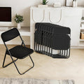Folding Chairs, 300lb Capacity Steel Frame, Foldable for Indoor Outdoor Party,10-Pack,Black