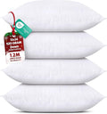 Utopia Bedding Throw Pillows (Set of 4, White) – 12 x 24 Inches Down Alternative Pillows for Bed, Sofa, and Couch - Fluffy Decorative Stuffer Pillow for Indoors & Outdoors