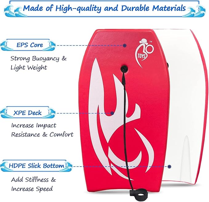 Bo-Toys Body Board Lightweight with EPS Core