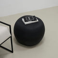 Rockingrocker - FCT26BK Lightweight Concrete Artistic Style Furniture with Multifunction - Seat Chair/End Table/Ottoman/Garden Decoration - Suitable for Indoor & Outdoor - Black