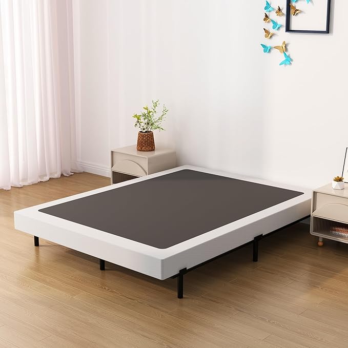 Upcanso 7 Inch Full XL Box Spring, Metal Boxspring Full XL Size with Fabric Cover, Heavy Duty Mattress Foundation, Noise-Free, Easy Assembly