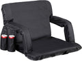 Smartxchoices 20.5"/24.5" Wide Stadium Seat Chair Bleacher Seats Padded with Back Support, Cushion, Arms, Pockets, Anchor Straps, Portable Folding Seat with Shoulder Straps