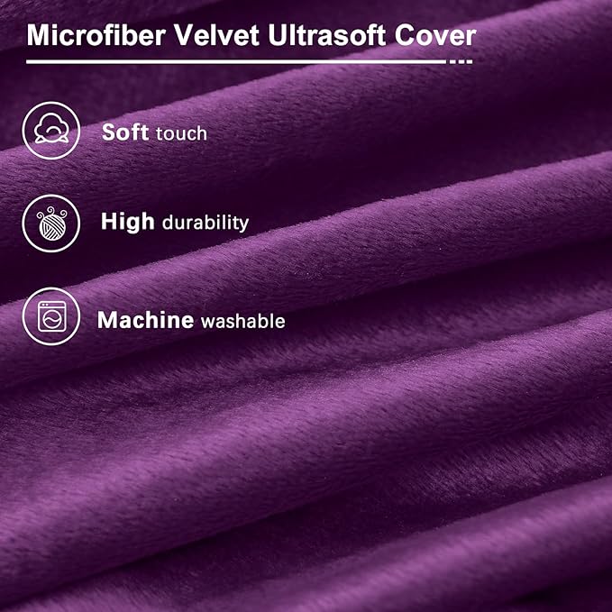 Bean Bag Chairs for Adults - Giant Bean Bag Chair Convertible Bean Bag Bed - Beanbag Chair with Micro Fiber Cover/Furniture Foam Filler - Floor Couch Sofa in Bedroom Dorm Room - Full Purple