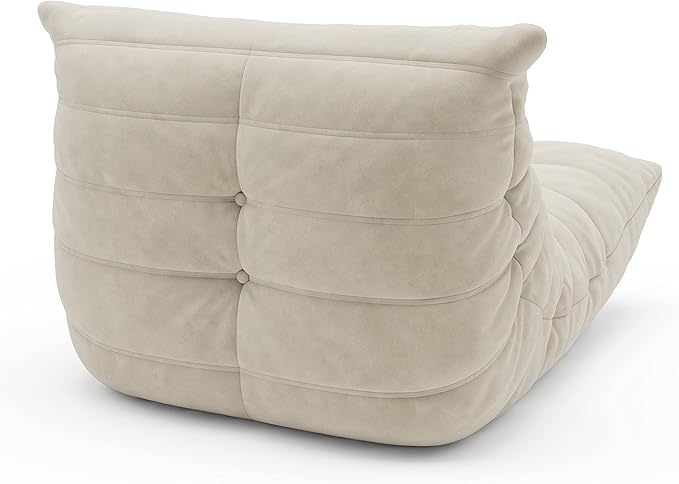 cebihy High-end Uncompressed Fireside Togo Chair, Bean Bag Chair, Foam Floor Sofa, Soft Lazy Lounge Sofa Couch, Armless Suede Fabric Cover Beanbag Accent Chairs for Living Room Bedroom Dorm Office