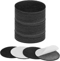 30-Pack Lamp Base Felt, 2.5 Inch Dia. 2mm Thick Self Adhesive Round Fabric Felt Pads for Lamp/Furniture/DIY, Non-Slip Fiber Backed Patch Circles with Adhesive Backing [Black]