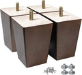 AORYVIC Wood Legs for Furniture 4 inch Sofa Legs Square Bed Legs Pack of 4