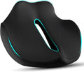 PilloVive Ergonomic Seat Cushion for Office Chair &Car-Advanced Memory Foam Coccyx Pillow for Tailbone,Sciatica &Lower Back Pain Relief-Non-Slip Desk Chair Pad for Long Sitting,Posture Support-Black