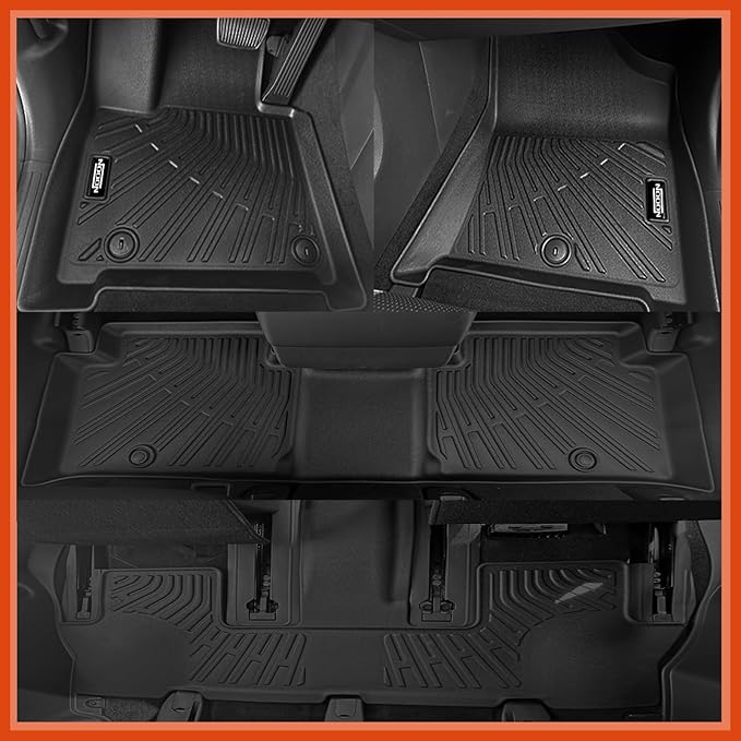 Floor Mats Fit for 2015-2020 Chevrolet Suburban/GMC Yukon XL 8 Seats Bench Seats Floor Mats & Trunk Mat & Backrest Mats Replacement All Weather for Chevrolet Suburban Floor Liner Accessories